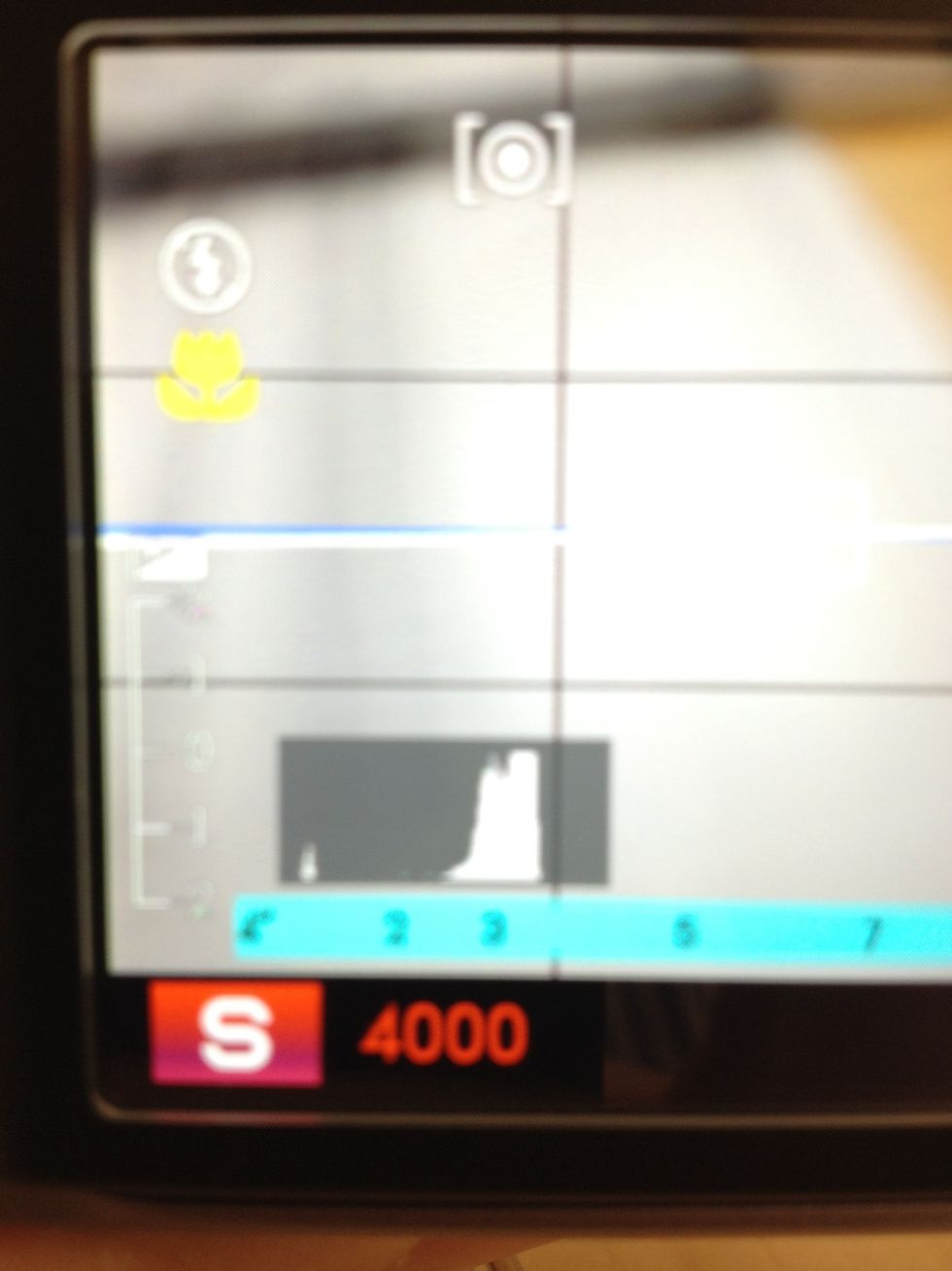 You can see your shutter speed value on the bottom left hand corner of the LCD screen.