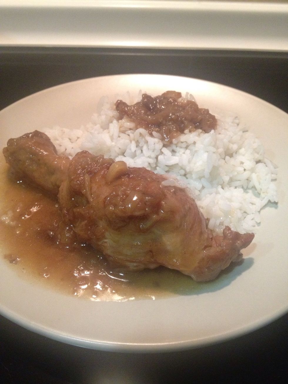 You can serve with warm rice. Typical how Asian eat. \ud83d\ude0d