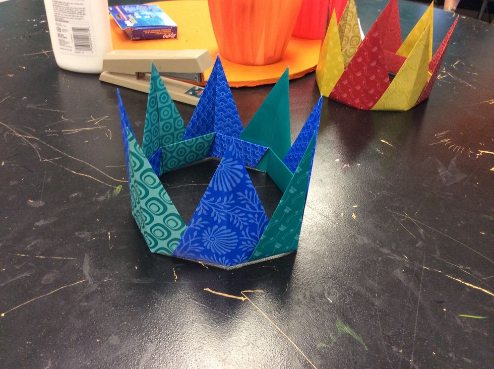 You can size the crown by adding other pieces. To make smaller adjustments slid the units closer together or further apart. Once you have it sized tape the pieces together so that they stay.