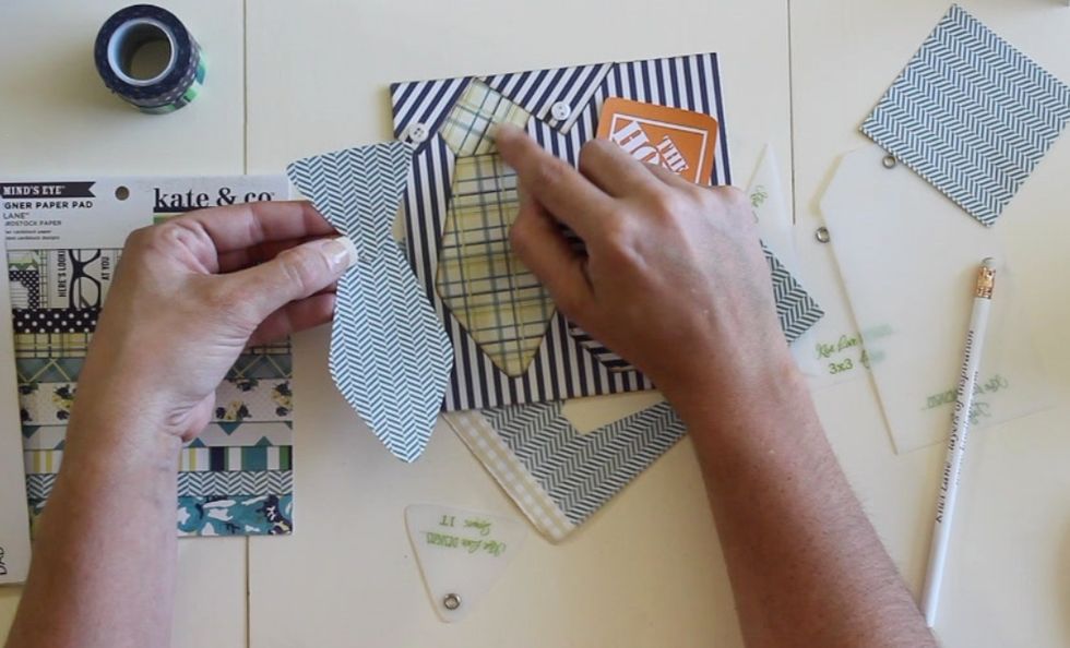 You can snip off the tip of the triangle or leave it as a whole, depending on what look you like.