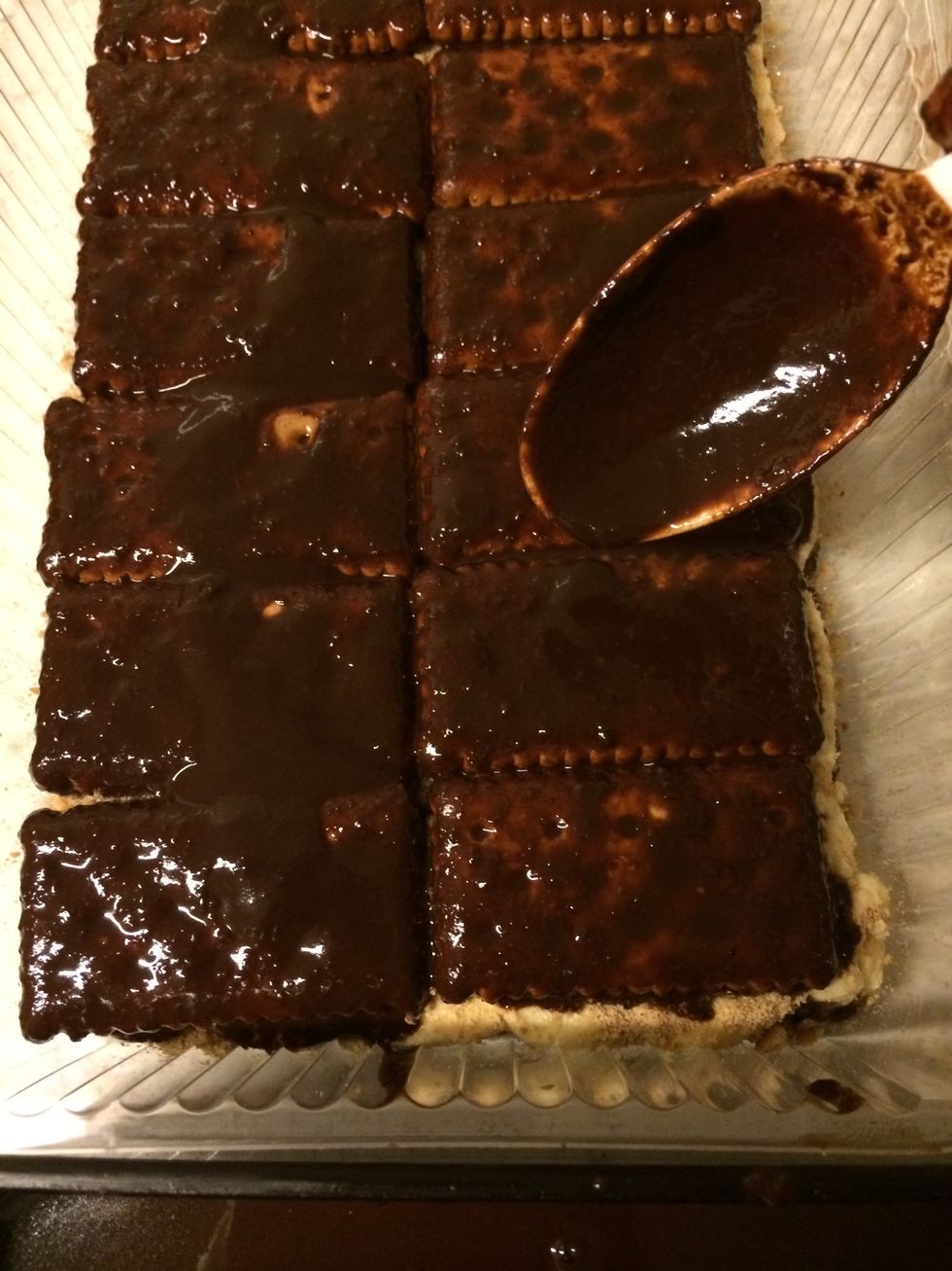 you can soak cookies a bit longer or pour extra chocolate and coffee liquid so it doesn't become dry