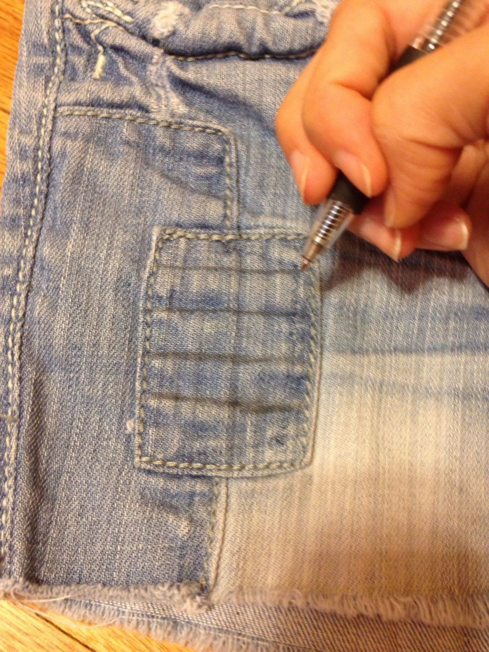 You can start by outlining straight lines so you can fit your designs in each