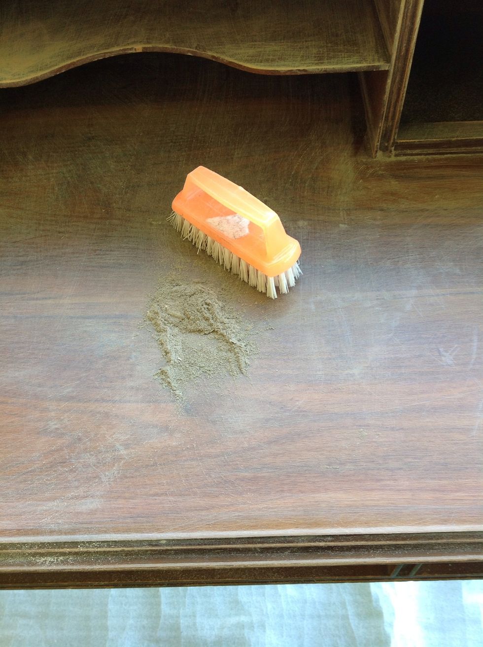 You can start cleaning with your brush and then end with a cloth to paint afterwards