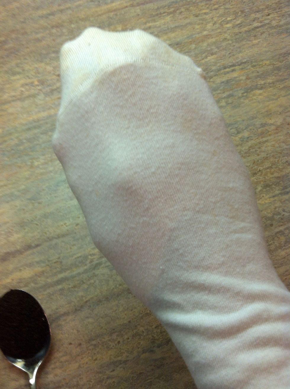 You can stick your hand inside to smooth them out