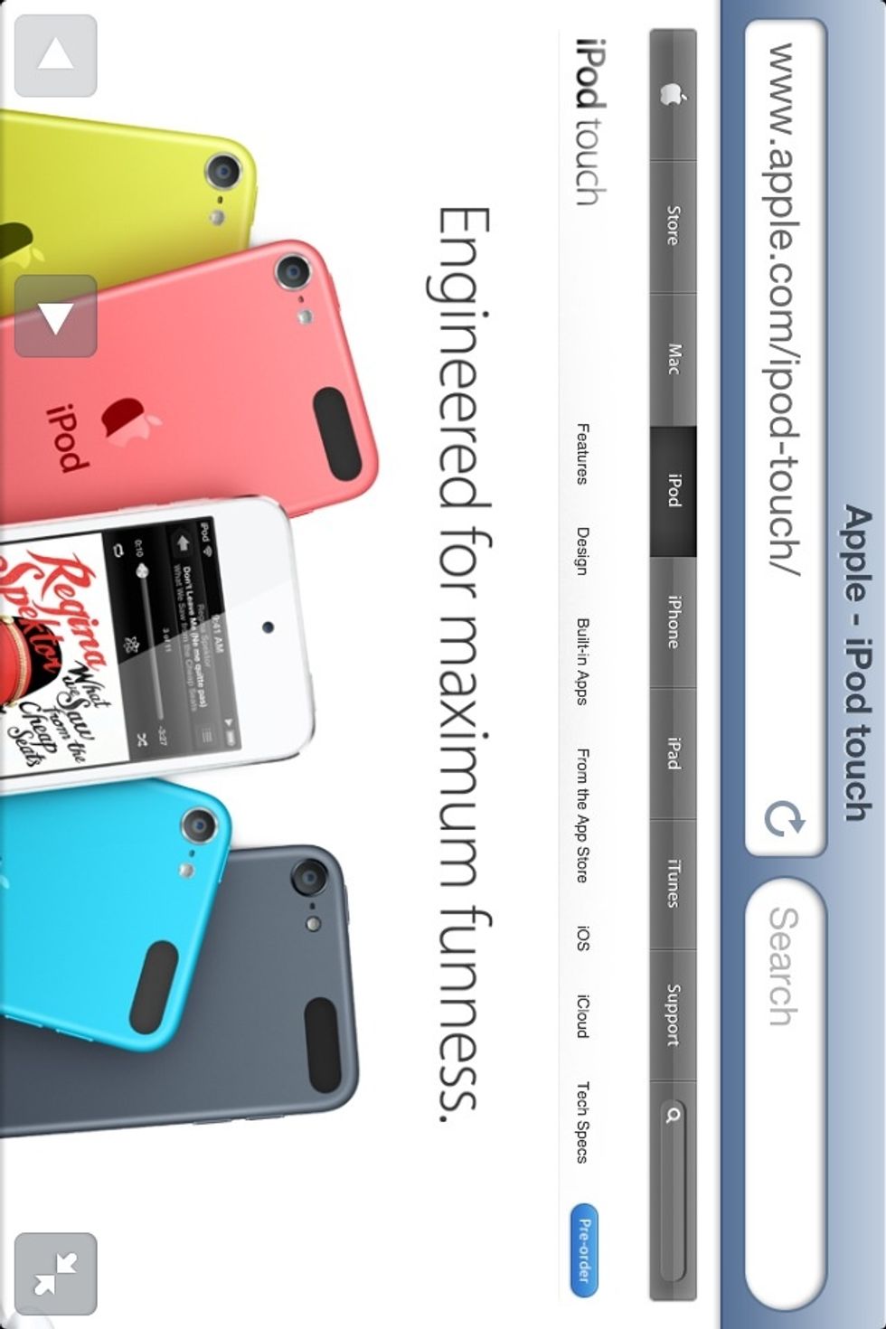 You can still use the address bar, back/forward buttons, and the exit from fullscreen button.