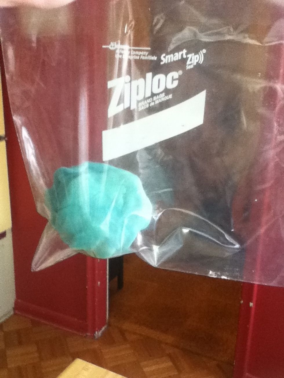 You can store it in a large ziplock bag for up to three or four weeks.