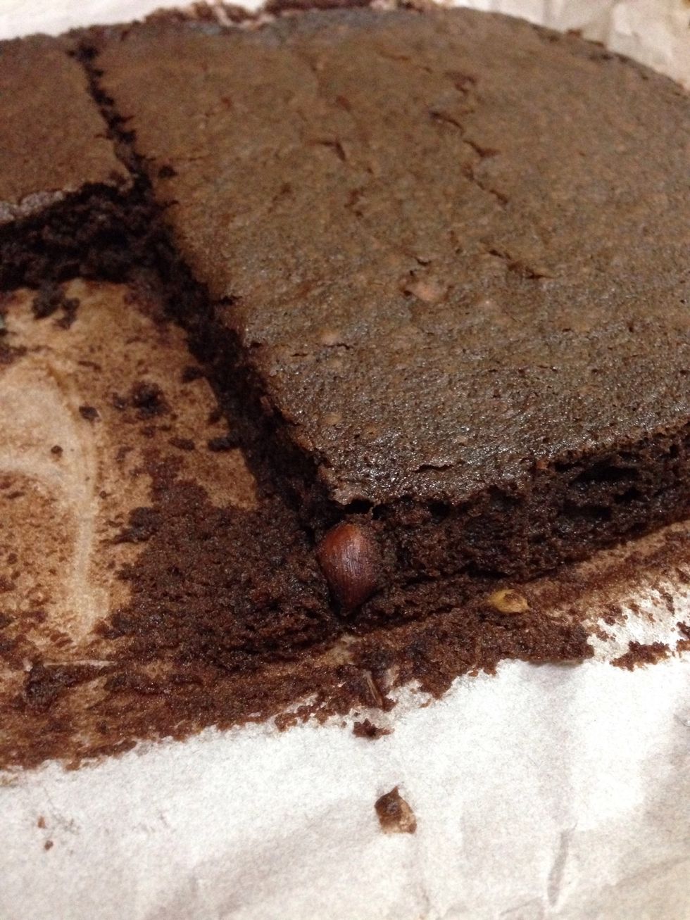 You can tell when it is done. Use a wooden stick to check on the cake. Clean surface means it is done