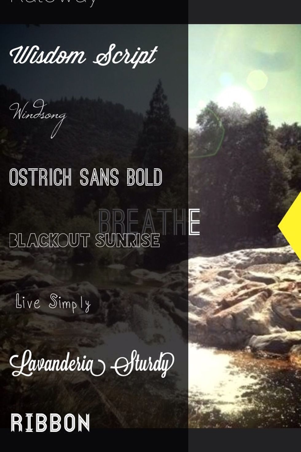 You can then go back to the circle menu, and select your preferred font.