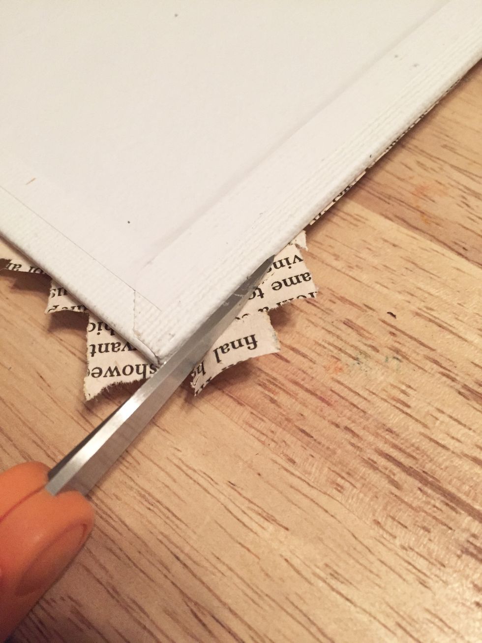 you can trim away any portions that extend past board with scissors or a kraft knife.