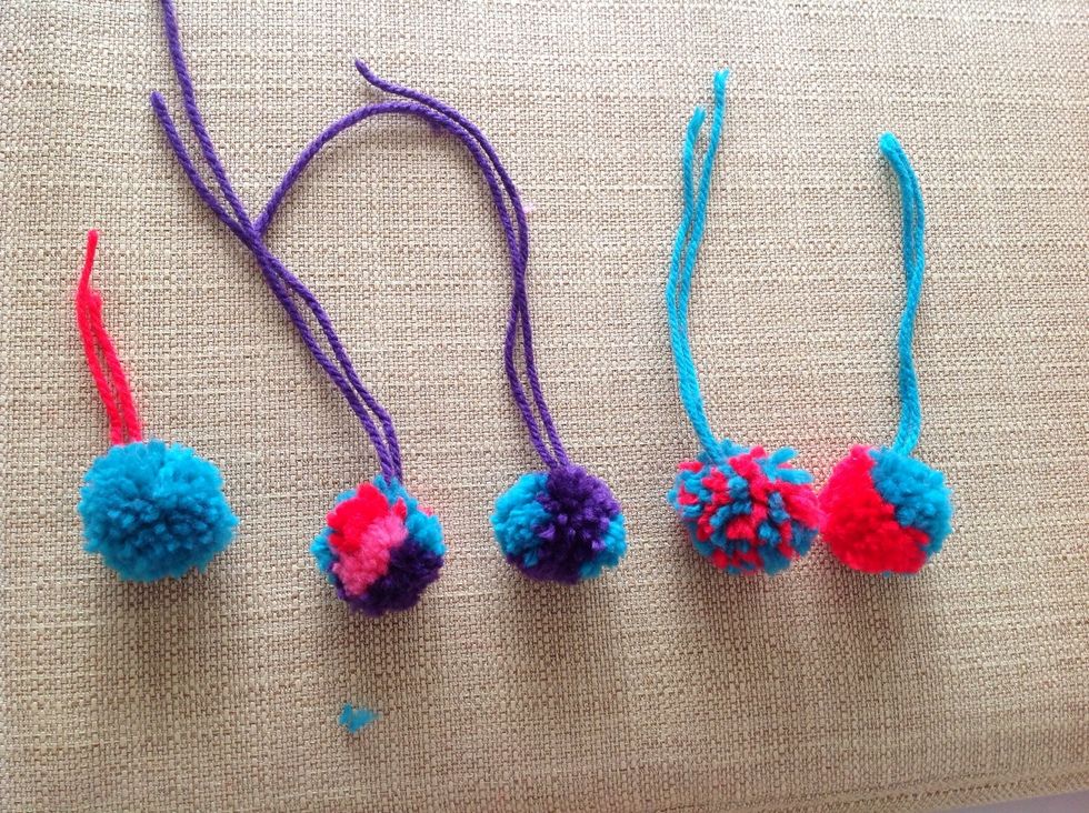 You can try to create Pompoms with different unique color patterns. I hope this helped. Bye!
