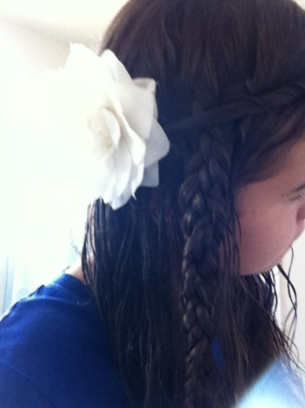 You can twist your bangs and finish it with a hair accessory!!;)