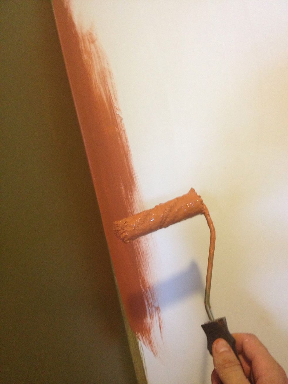 You can us a small roller for small walls, like bathrooms, etc.