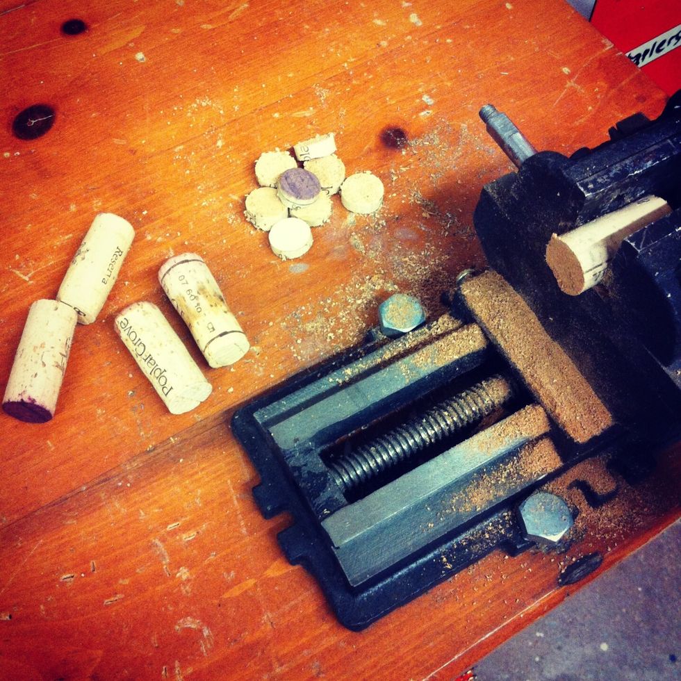 You can use a vice and hand saw to cut the rounds. Or if you're lucky enough to know someone with powertools that would save you time & a bunch of hard work. ;-)