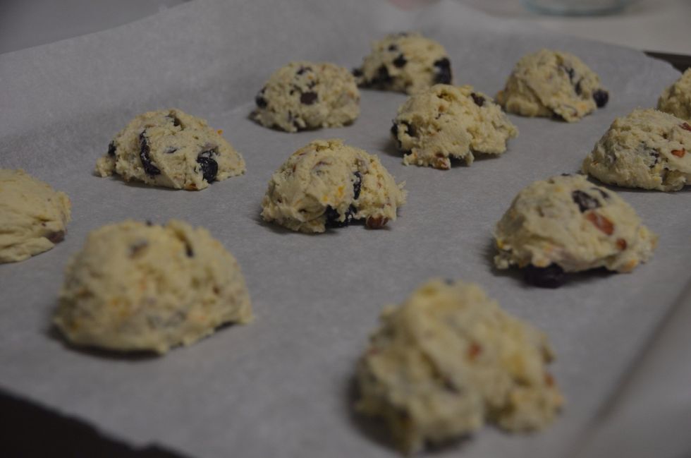 You can use any size ice cream scooper. Use ice cream scoop to create equal size cookies.