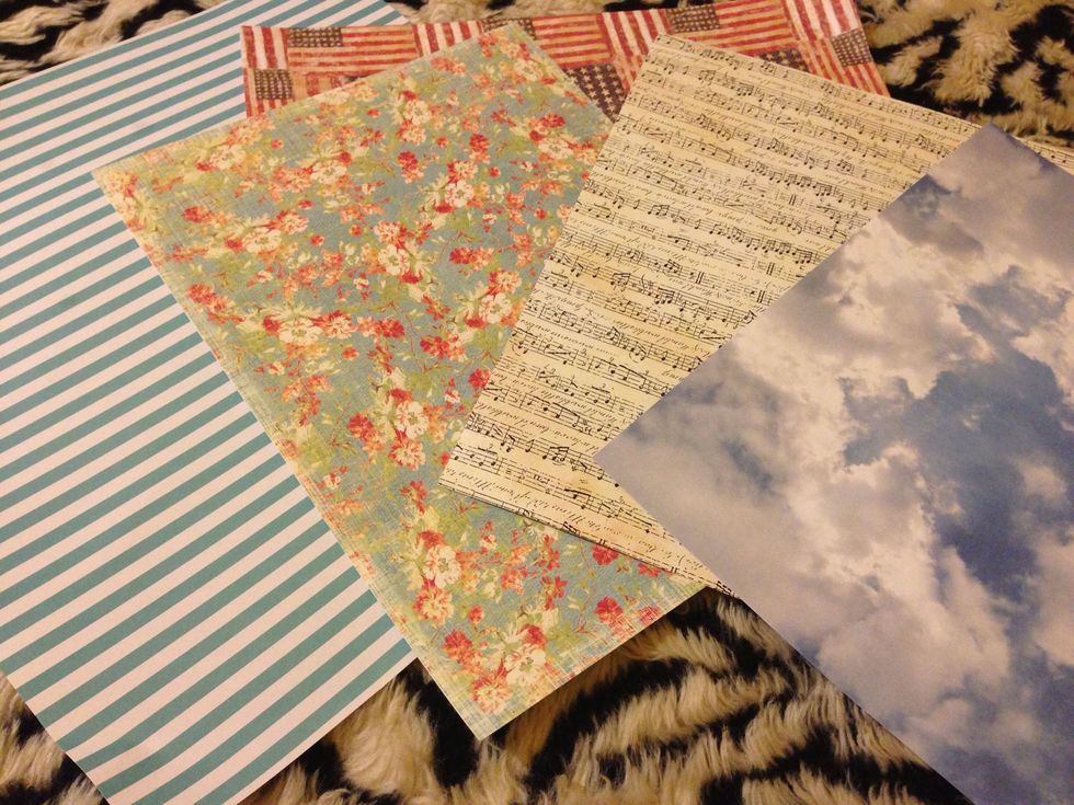 You can use any type of scrapbook paper your heart desires. (I went a little crazy at the Hobby Lobby) The grand total for all of that adorable paper was only $1.29. \ud83d\udc4c