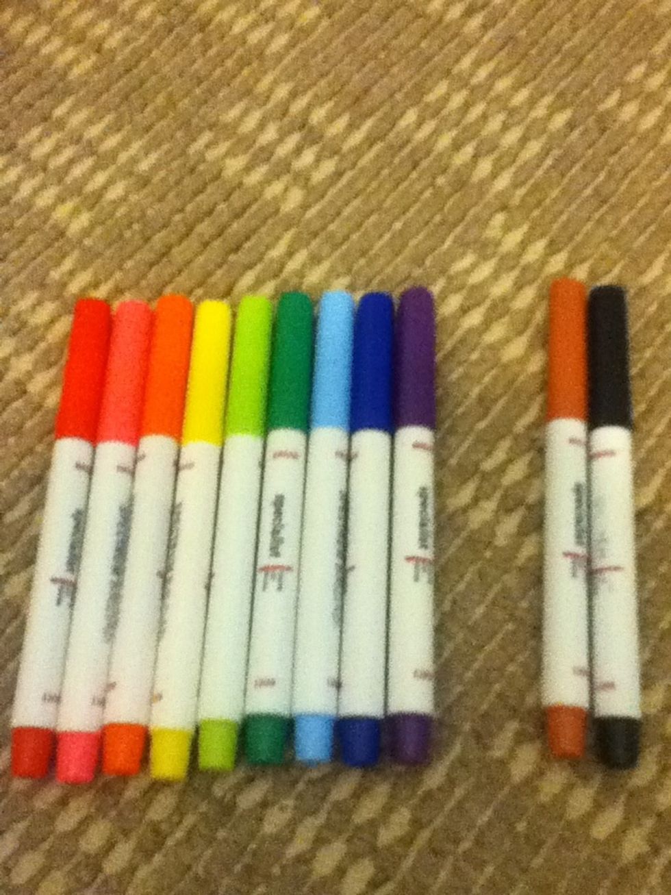 You can use anything, I'm using felt tips.