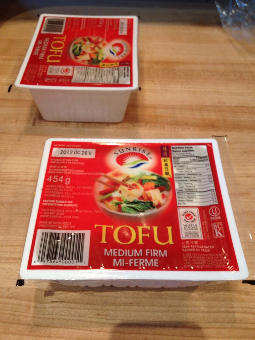 You can use either medium firm or firm tofu. This is a local Vancouver brand. I often go for the organic version but they were out of stock.