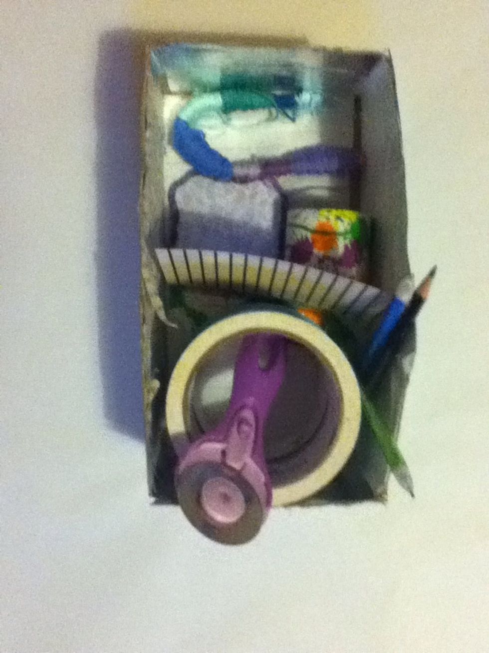 You can use scrap paper or card board to separate certain things.