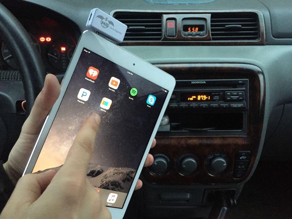 You can use the transmitter to cast all your sound and music from your iPad Air / Mini to your car radio