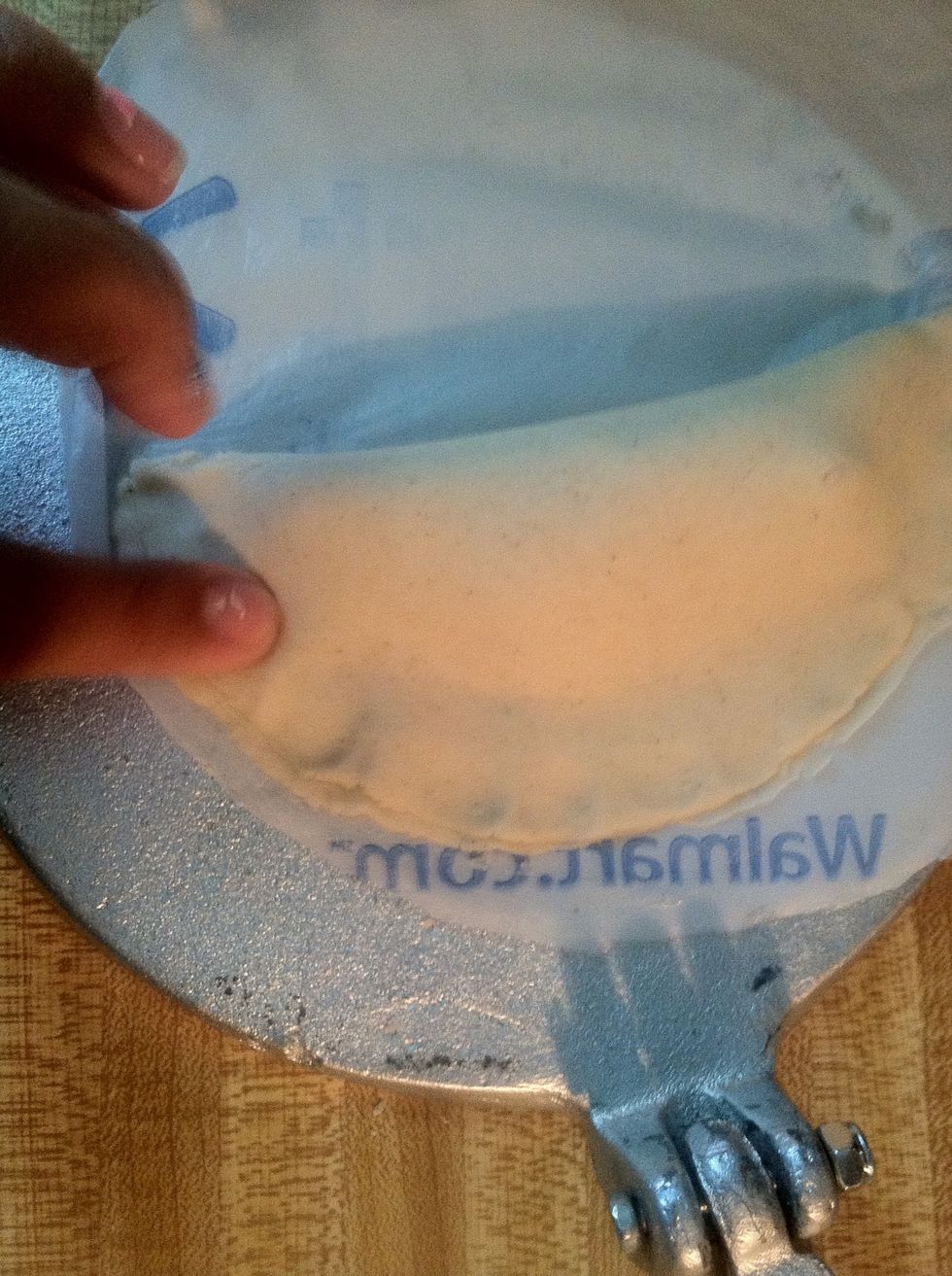 You can use tour fingers or use a fork but don't press too hard.