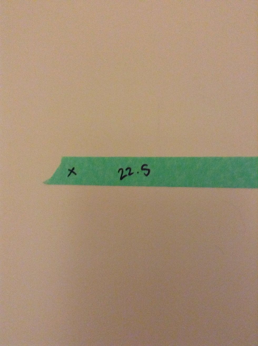 You can use your tape to remember this info. I added 8 inches to that number so the bottom of art will sit 8 inches from top of my furniture. (So 30.5 total)