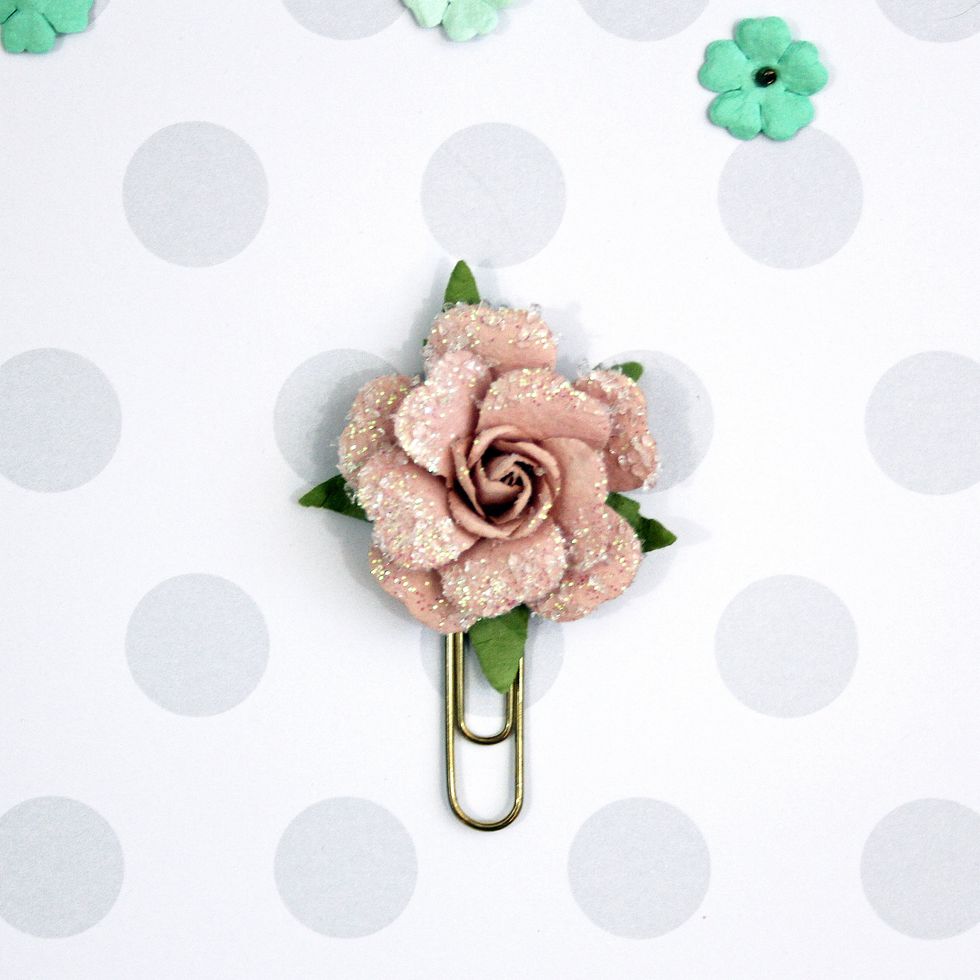 You clip is ready to use. You can cut the leaves off of your flower if you wish.