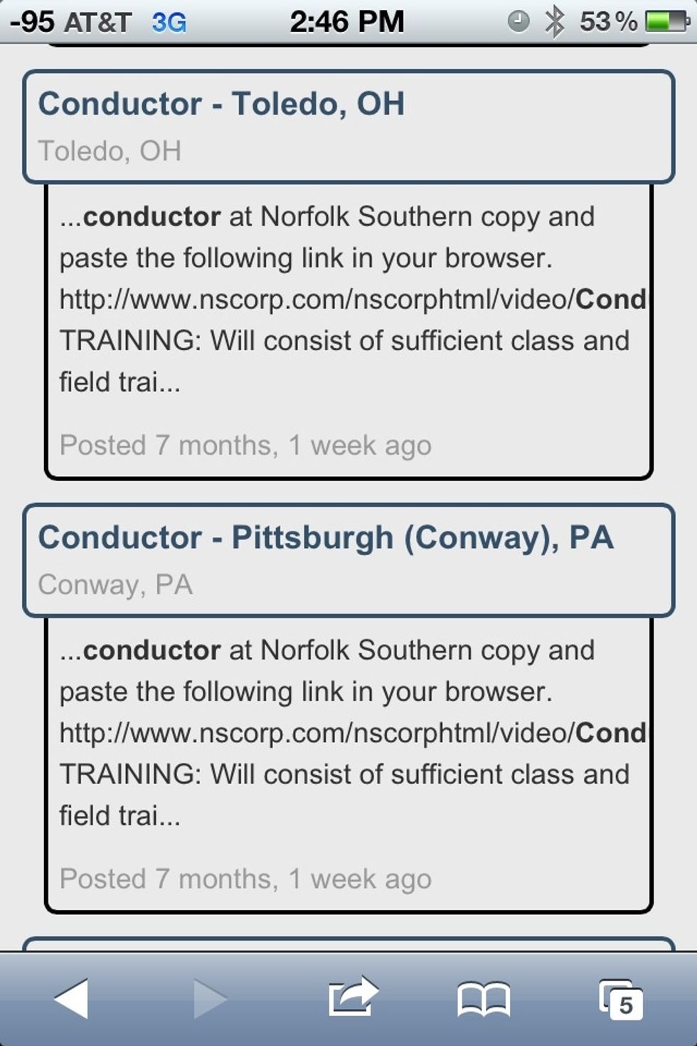 You could also leave the location open, and every location available for that job will show up. If you know a railroad hires Engineers off the street, then by all means search Engineer.