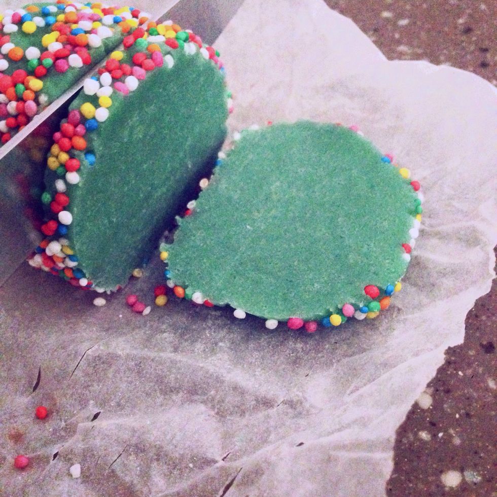 You could also roll the log in sprinkles for real pretty cookies!