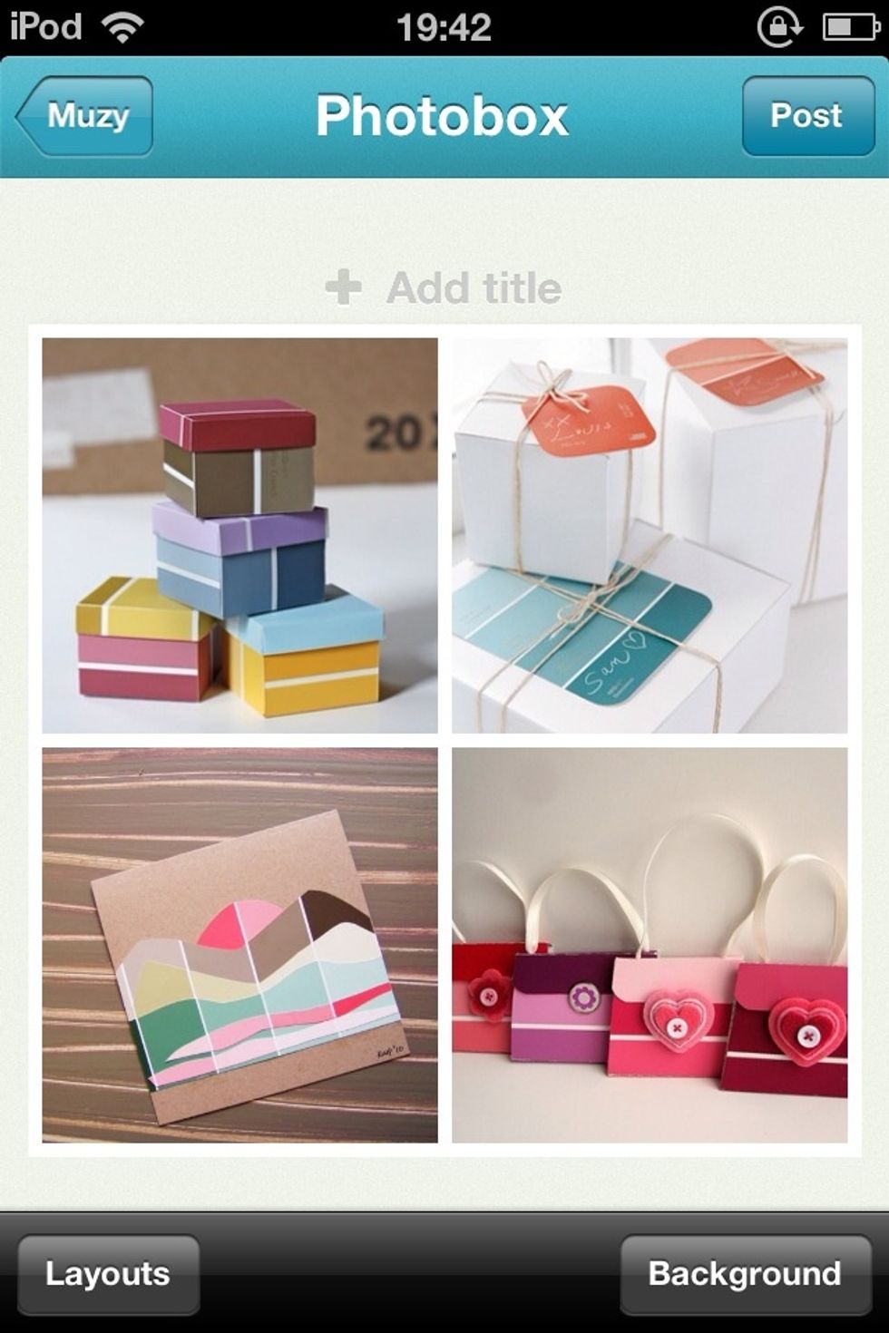 You could use them for all sorts of gifty things: \u2022Gift boxes \u2022Gift tags \u2022Gift bags \u2022Greeting cards