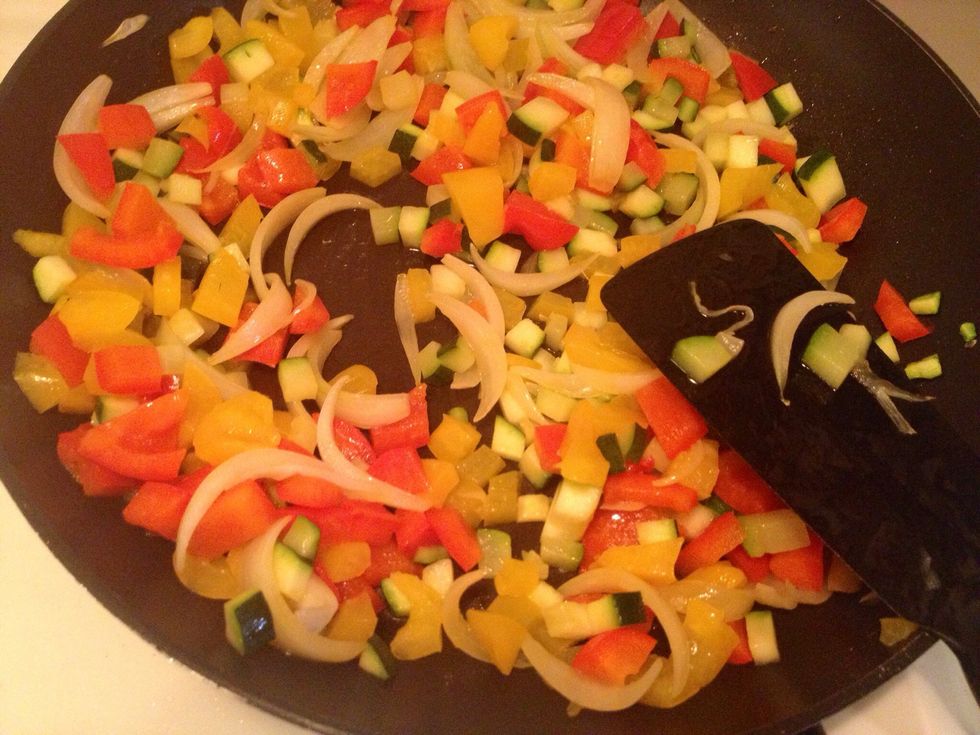 You decide how crunchy or soft veggies you prefer. When the texture feels right...