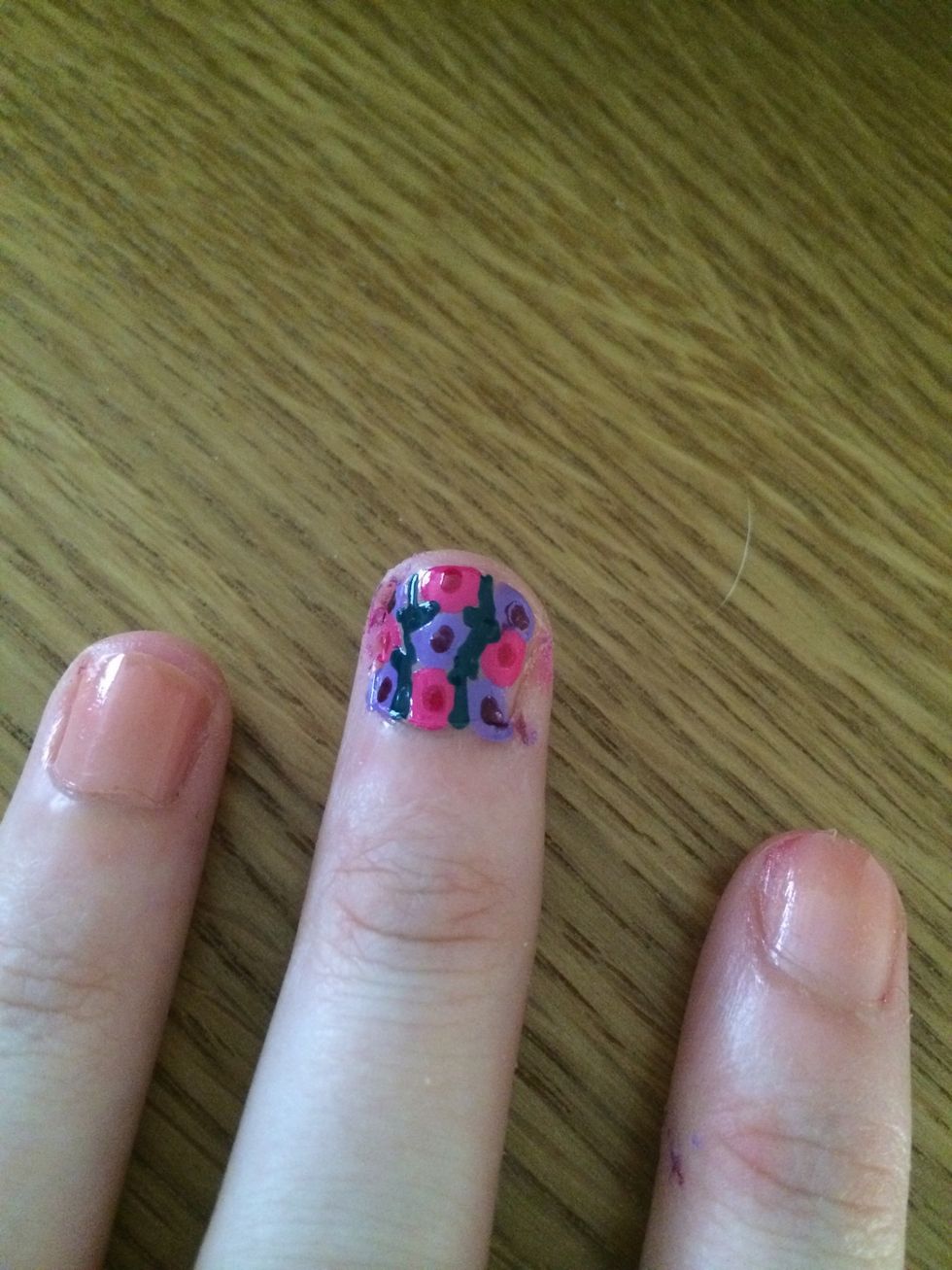 You don't have to but I filled in the gaps using a paper clip with dark green nail varnish. I think it looks good either way.