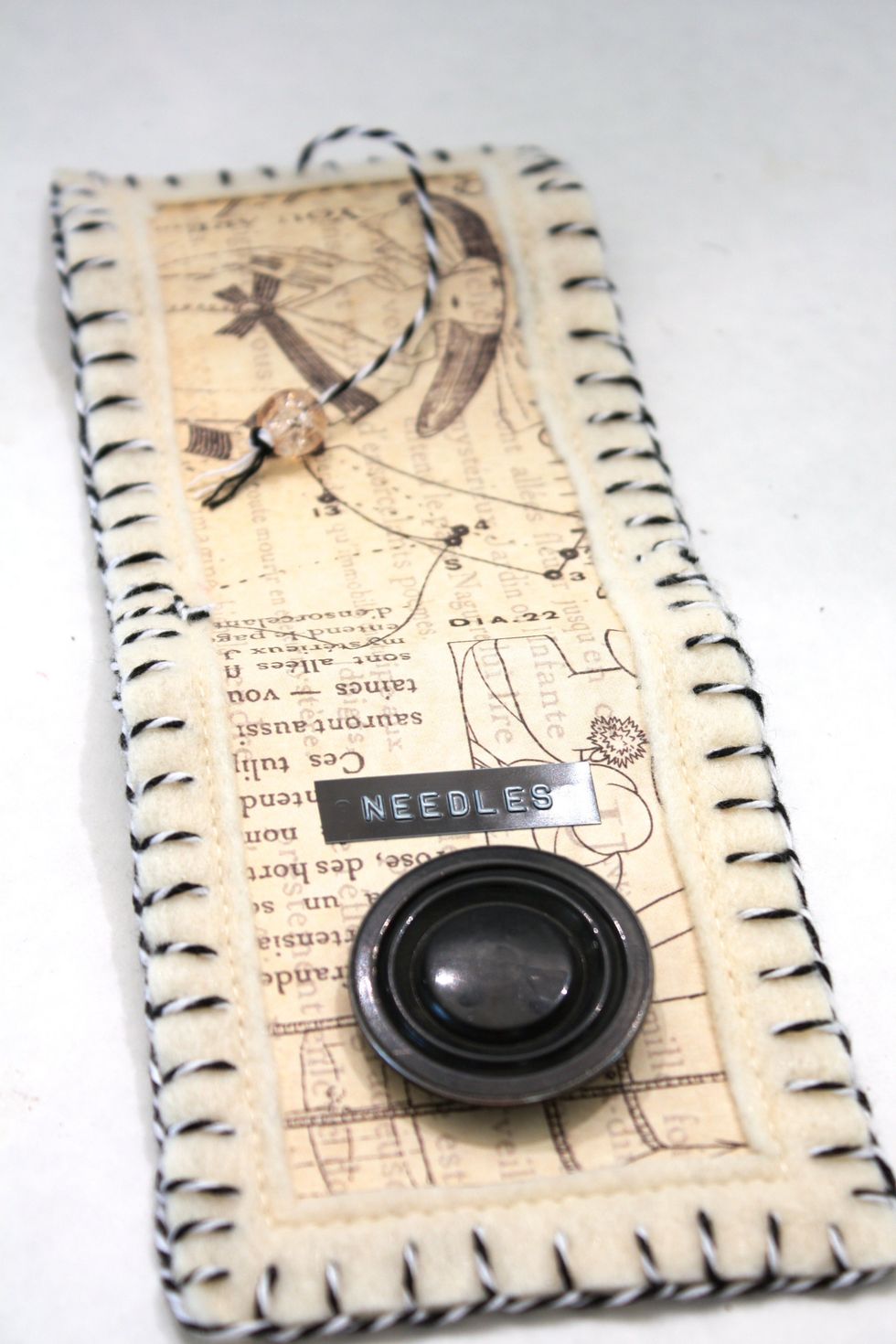 You don't have to do the extra machine stitich and cut out- but make sure you put the cardstock inside as it make a big difference on how easy it is to put your needles in