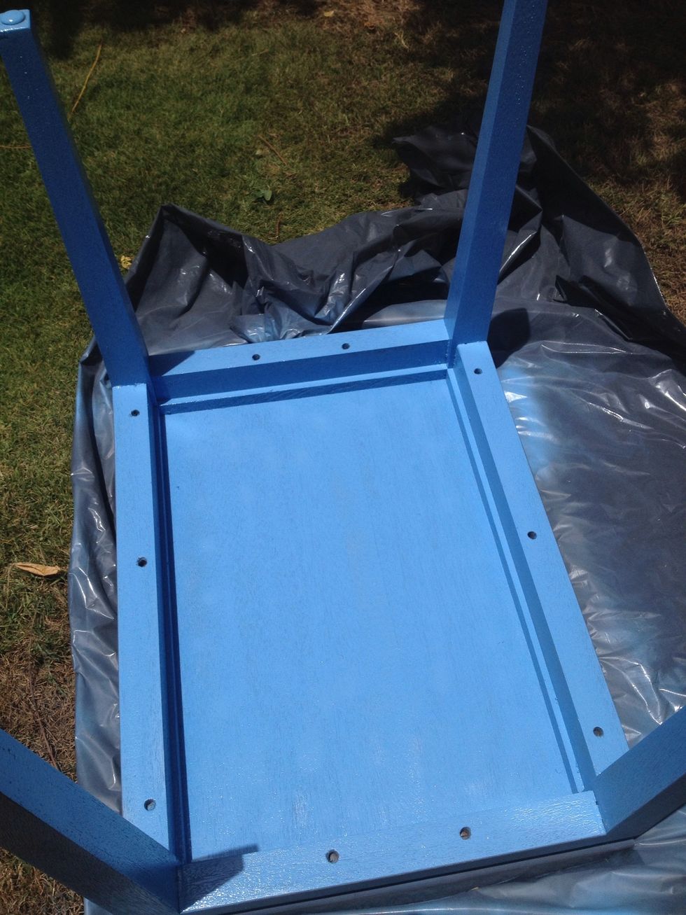 You don't have to paint the underside but I'm going to leave these outside so I wanted to better protect them