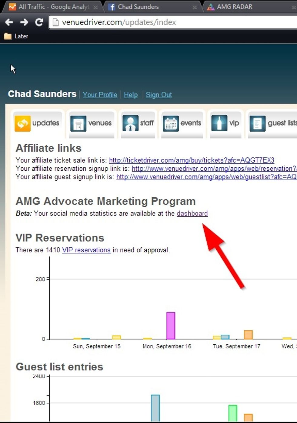 You don't need another username and password in your life. Radar 2.0 is already integrated with your VenueDriver Account. Simply login and click on the link that takes you to your Radar dashboard.