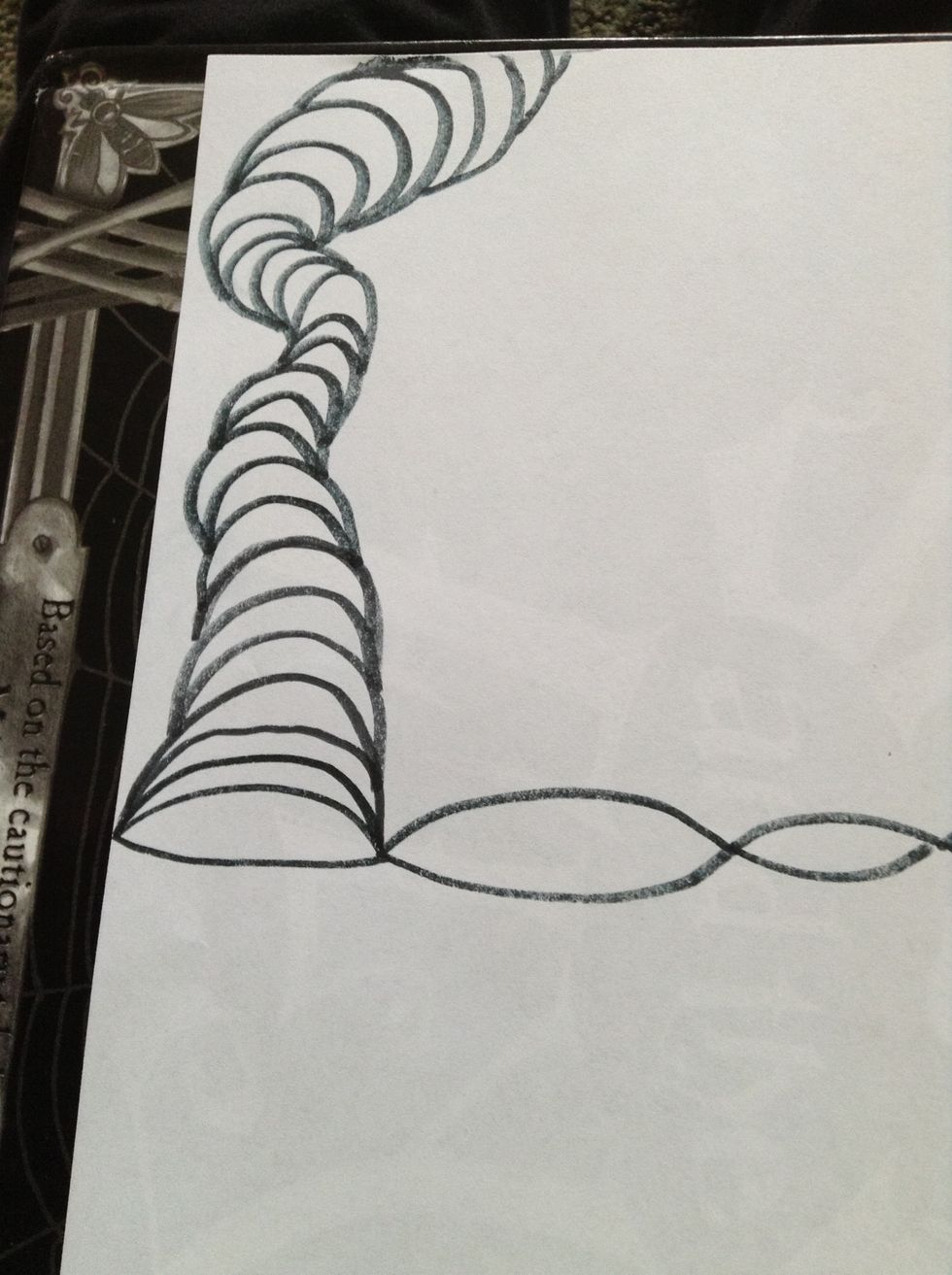 You get this! Notice how the arcs are bigger in some places than others, I think that that gives it a neat effect. You can also turn the direction of the arc to make it seem like its twisting.