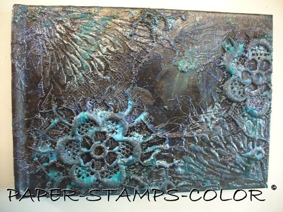 You get to see the structure from the structure paste, cheesecloth and lace in these steps!