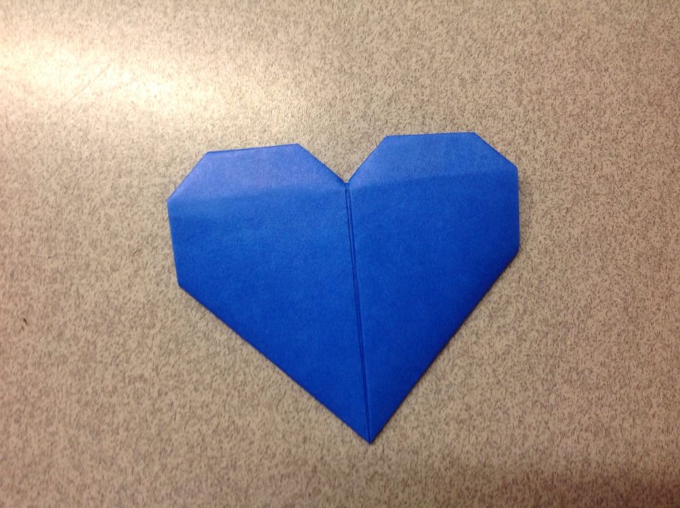 You have completed your origami heart!