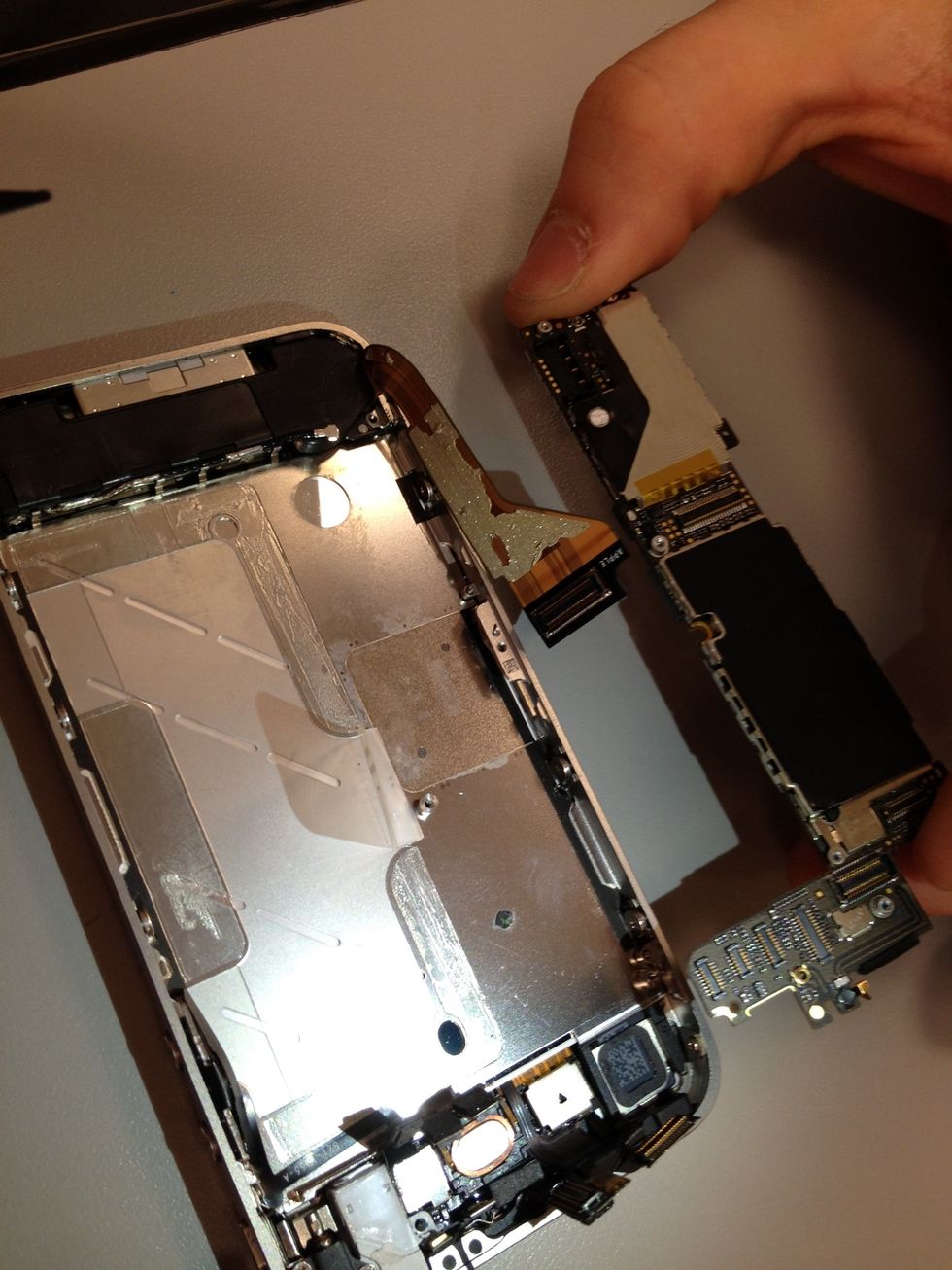 You have exceeded our expectations. Getting so close now. Set the logic board somewhere safe. If something happens to it, you are finished and hopefully you enjoyed having a iPhone while it lasted.