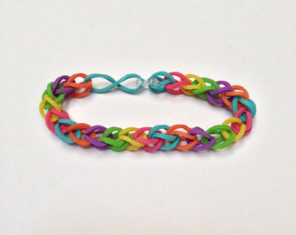 You have now completed the rainbow loom single bracelet! Please follow for BobTheBuilder