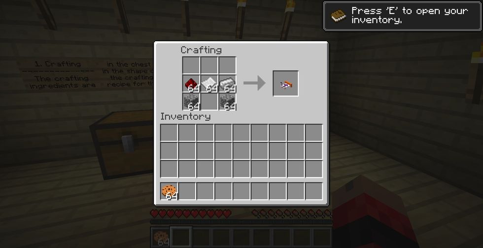 You have to be very careful in the way that you place them on the crafting table, they have to be all the way at the bottom in the configuration shown here.