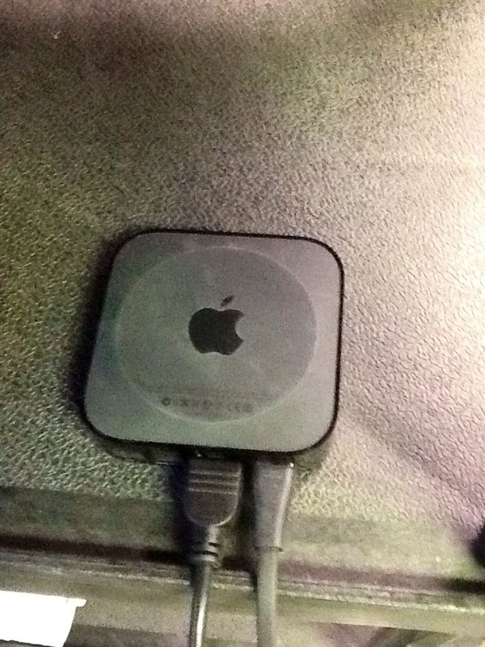 You have to connect the Apple TV device to the Smart Board.
