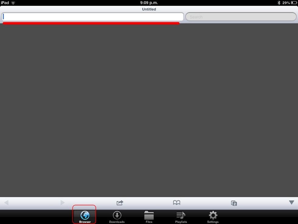 You have to go to the "Browser" and go yo the site where you would like to download the video.