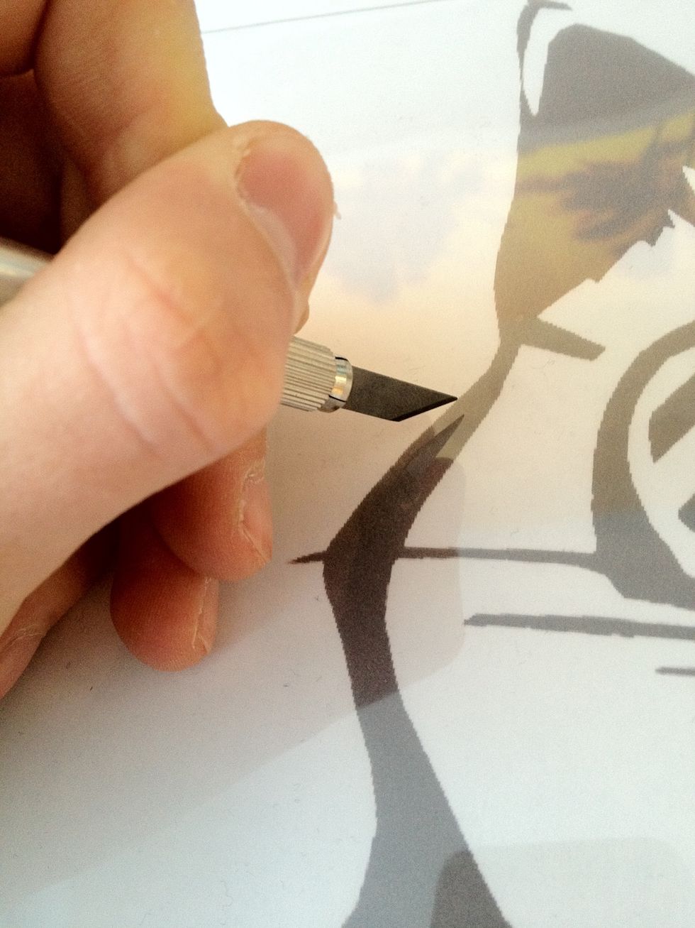You have to make sure all the white is in one piece. If a white area is surrounded by black you will need to cut a small connector piece into the black so it all stays together.