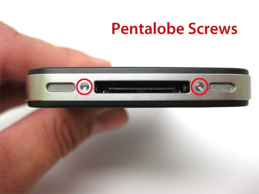 You have to remove the back panel of the iPhone 4. To do this you'll probably need a pentalobe screwdriver made for this job. Order one for a couple dollars from eBay. Some do have regular Philips.