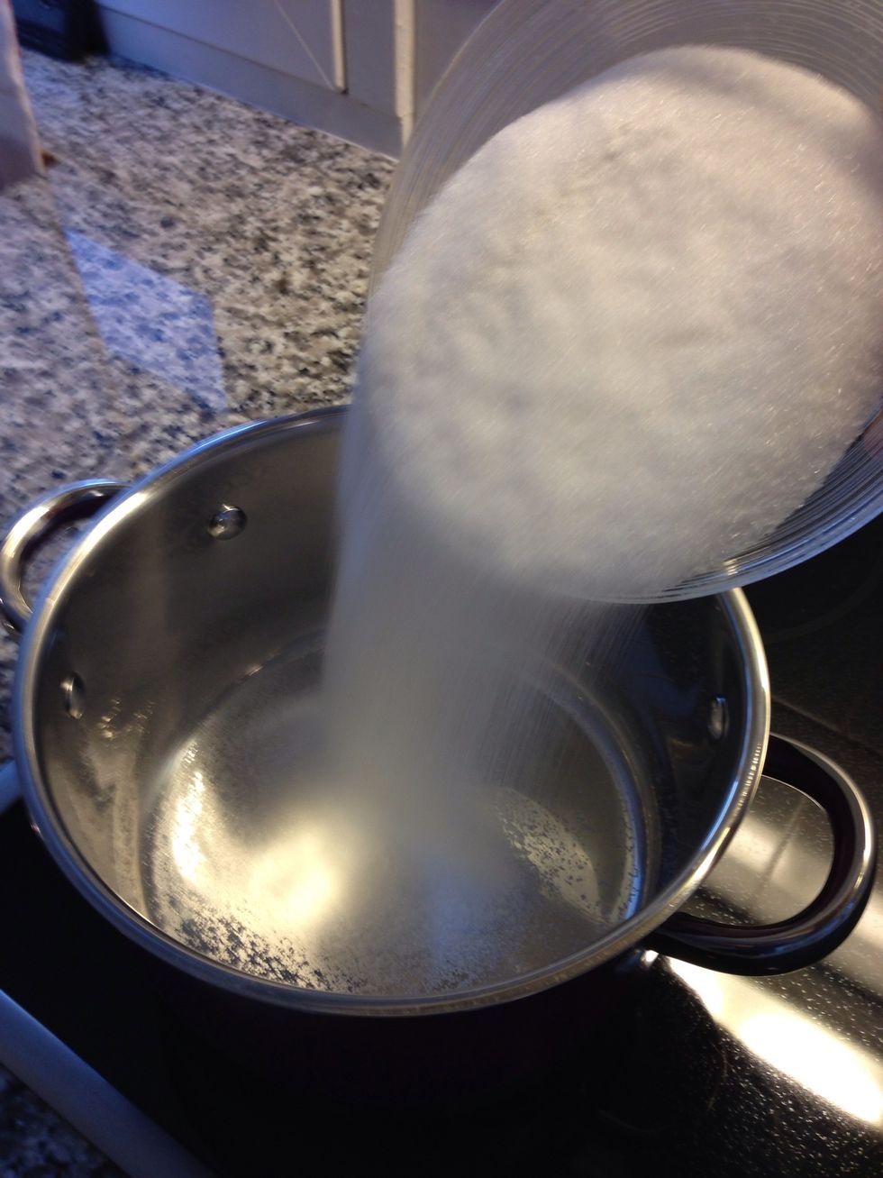 You have to roast the sugar until it's light brown.