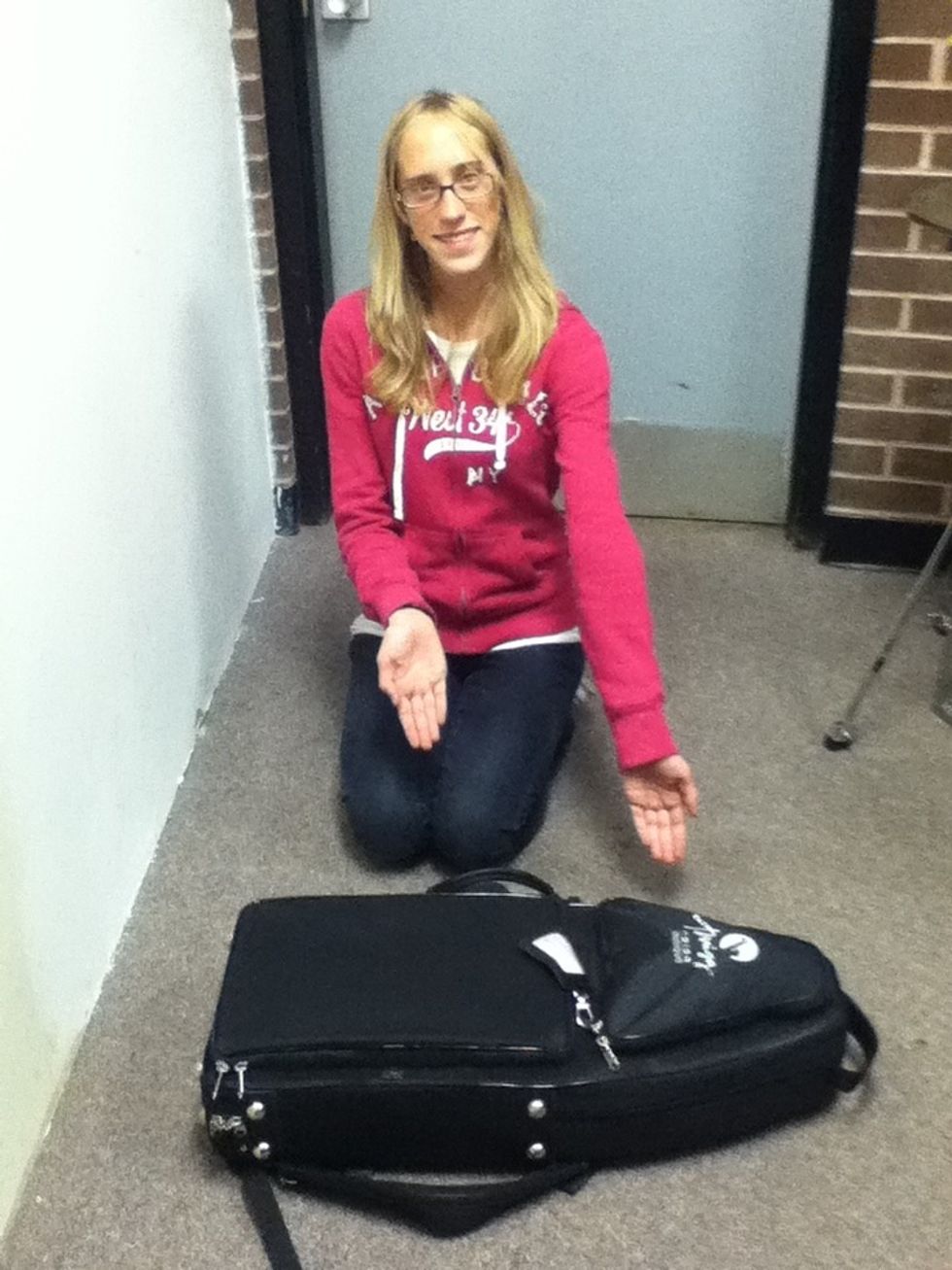 You have to take your bassoon out on a flat surface!