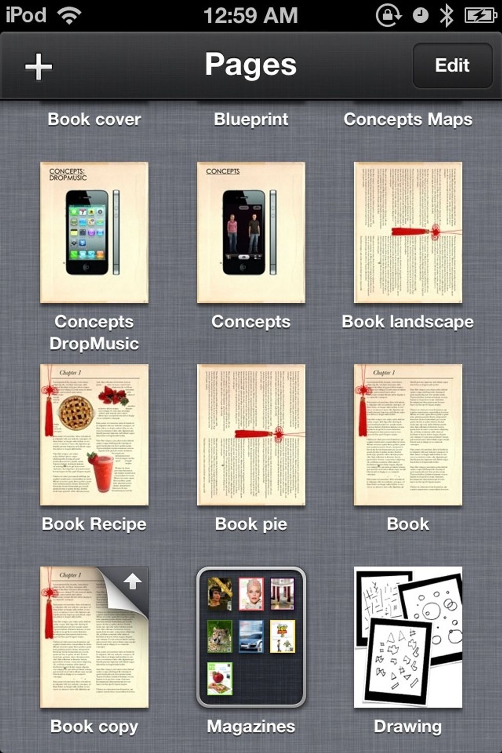 You just made a copy. Open the copy. My copy is called BOOK COPY (You can rename the copy by tapping the words under the document.)