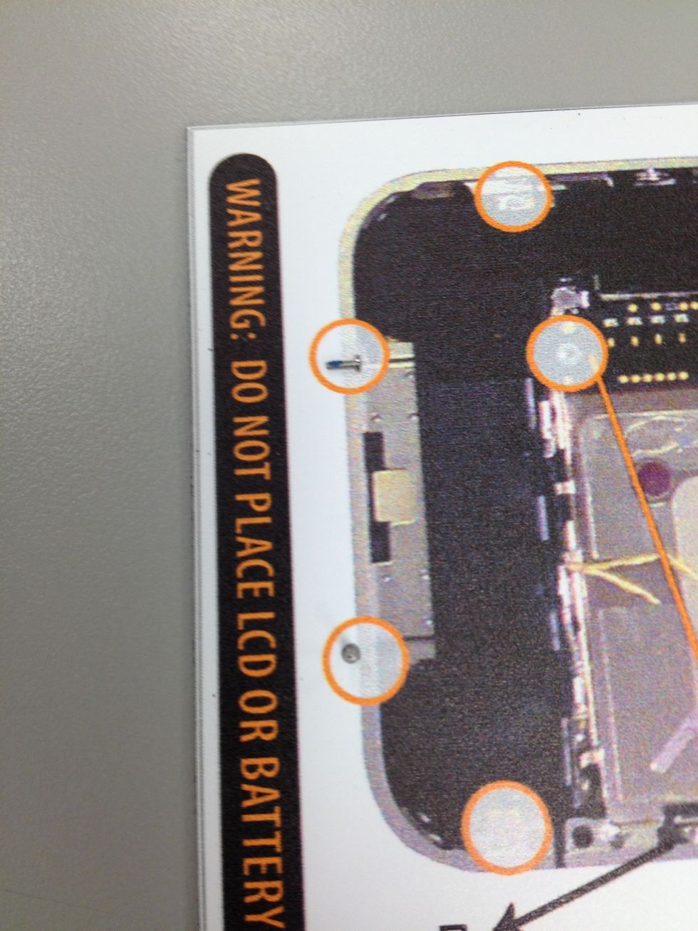 You just simply place the screws in the same area as depicted on the ScrewMat as you go. Genius idea! DO NOT place the LCD or BATTERY on ScrewMat.