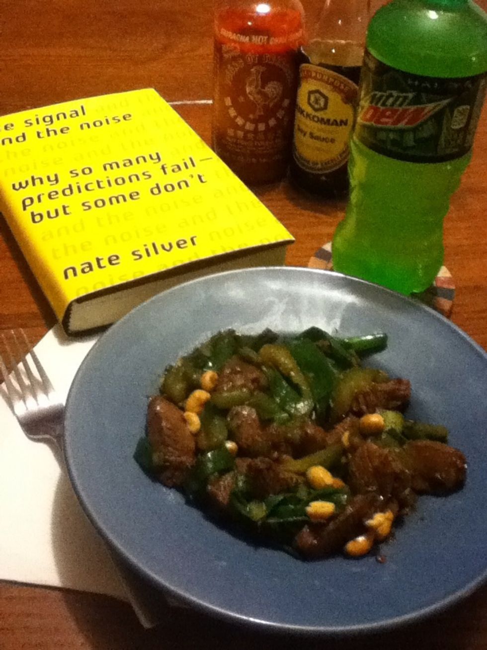 You know what? I changed my mind. This is too good to eat with rice. Put the rice in the fridge. Grab a good book & a frosty cold drink and enjoy as part of this complete breakfast. See you next time!