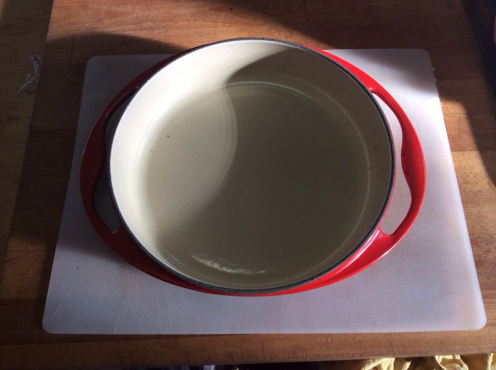 You'll also need a pan for your tart. I'm using a special Tarte Tatin pan, but you can just use a 20cm, heavy-based, ovenproof frying pan.